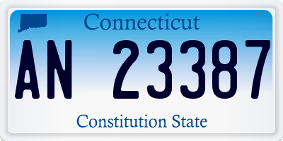 CT license plate AN23387