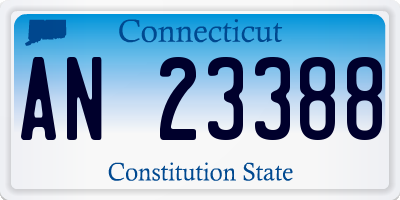 CT license plate AN23388