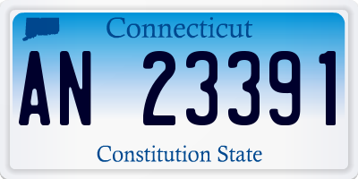 CT license plate AN23391