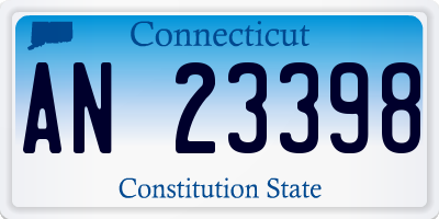 CT license plate AN23398