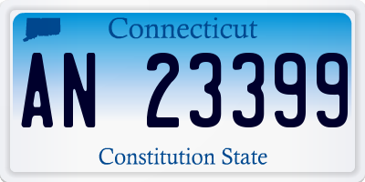 CT license plate AN23399