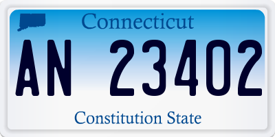 CT license plate AN23402