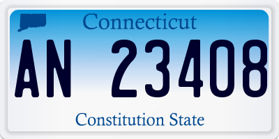 CT license plate AN23408