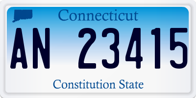 CT license plate AN23415