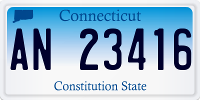CT license plate AN23416