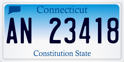 CT license plate AN23418