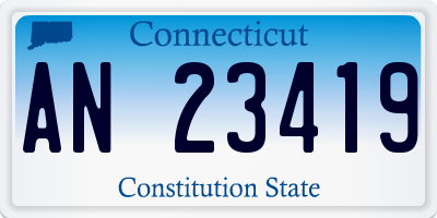 CT license plate AN23419