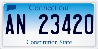CT license plate AN23420