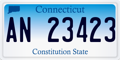 CT license plate AN23423