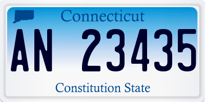 CT license plate AN23435