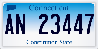 CT license plate AN23447