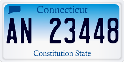 CT license plate AN23448
