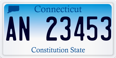 CT license plate AN23453