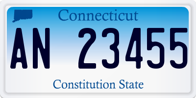 CT license plate AN23455
