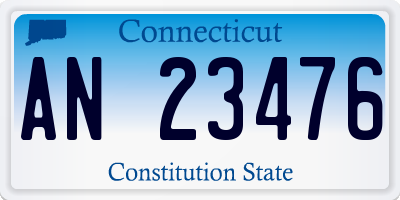 CT license plate AN23476