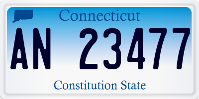 CT license plate AN23477