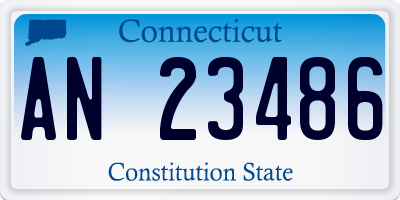 CT license plate AN23486