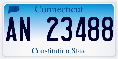 CT license plate AN23488