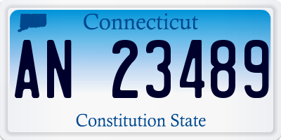 CT license plate AN23489
