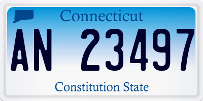 CT license plate AN23497