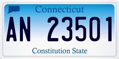 CT license plate AN23501