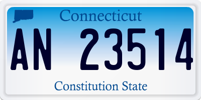 CT license plate AN23514