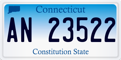 CT license plate AN23522