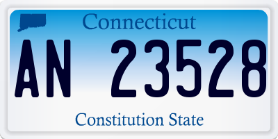 CT license plate AN23528