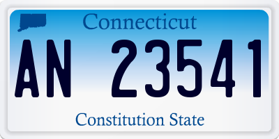 CT license plate AN23541