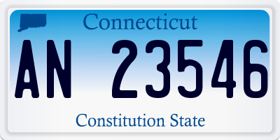 CT license plate AN23546