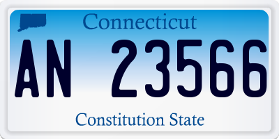 CT license plate AN23566