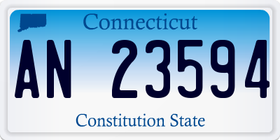 CT license plate AN23594