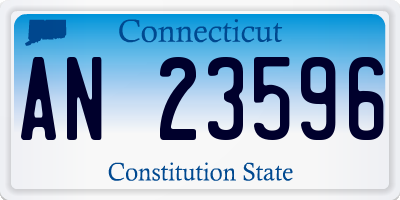 CT license plate AN23596