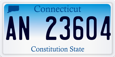 CT license plate AN23604