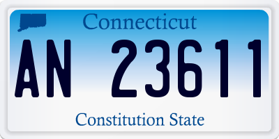 CT license plate AN23611