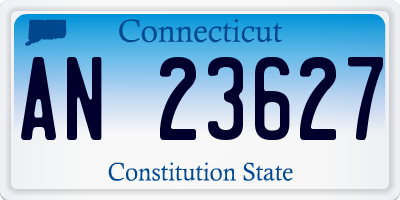 CT license plate AN23627
