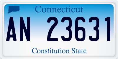 CT license plate AN23631