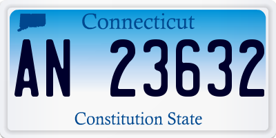 CT license plate AN23632