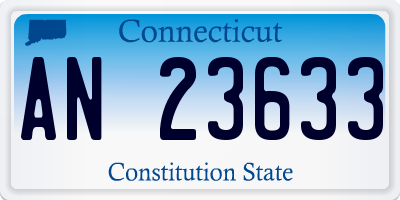 CT license plate AN23633