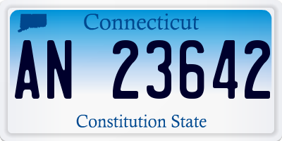 CT license plate AN23642