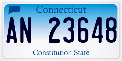 CT license plate AN23648