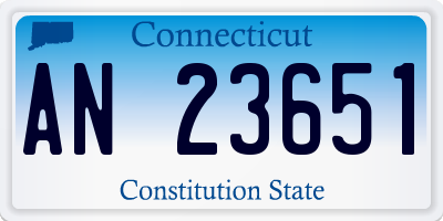 CT license plate AN23651