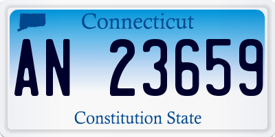 CT license plate AN23659