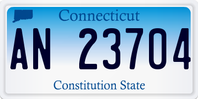 CT license plate AN23704