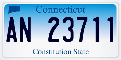 CT license plate AN23711