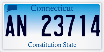 CT license plate AN23714