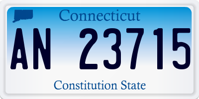 CT license plate AN23715