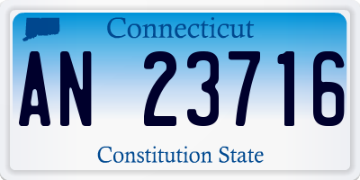 CT license plate AN23716