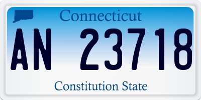 CT license plate AN23718
