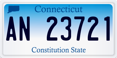 CT license plate AN23721